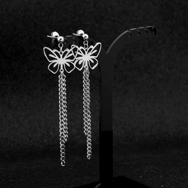 hoop & huggie butterfly earrings for women girl accessories stainless steel earring tassel pendant ear rings piercing chain fashion jewelry, Golden;silver
hoop & huggie butterfly earrings for women girl accessories stainless steel earring tassel pendant ear rings piercing chain fashion jewelry, Golden;silver