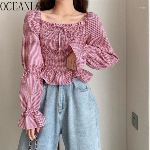 women's blouses & shirts oceanlove plaid long sleeve autumn 2021 bow sweet blusas mujer short korean ruffles women clothes 17802, White
women's blouses & shirts oceanlove plaid long sleeve autumn 2021 bow sweet blusas mujer short korean ruffles women clothes 17802, White