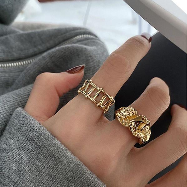 wedding rings korean style aesthetic folds for women fashion punk hollow irregular geometric handmade couple engagement jewelry gift, Slivery;golden
wedding rings korean style aesthetic folds for women fashion punk hollow irregular geometric handmade couple engagement jewelry gift, Slivery;golden