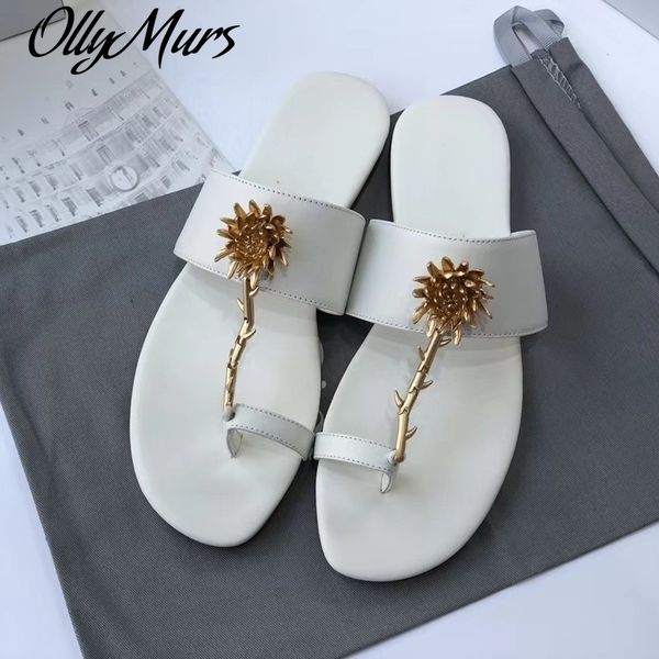 ollymurs mental flower decor women slippers genuine leather flip flops ladies outdoor flat slides designer woman shoe, Black
ollymurs mental flower decor women slippers genuine leather flip flops ladies outdoor flat slides designer woman shoe, Black