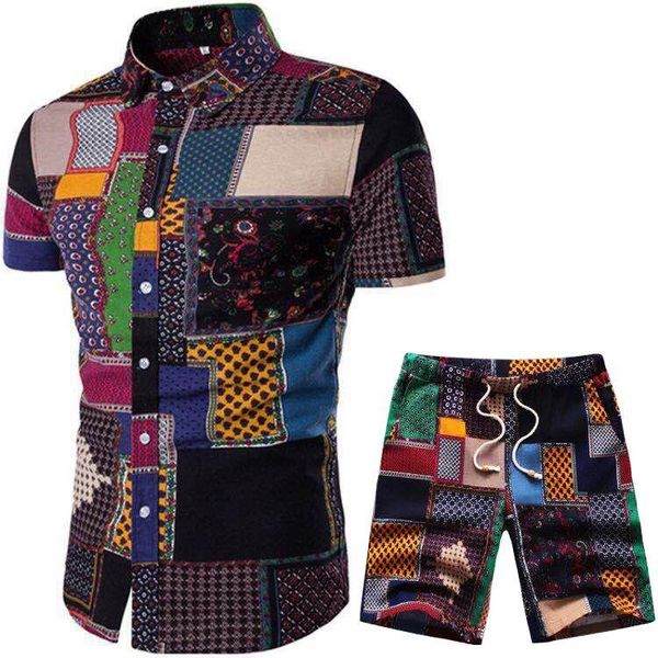 men's tracksuits hoo2021 cotton short sleeve shirt printed suits summer two flowers, Gray
men's tracksuits hoo2021 cotton short sleeve shirt printed suits summer two flowers, Gray