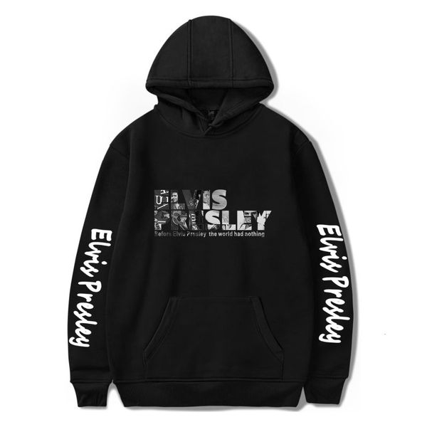mens sweater elvis presley hoodie casual men, Black
