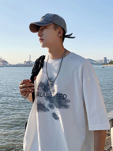 2021 t-shirts men's t-shirt summer super cloth fashion brand half trend versatile short sve, White;black
2021 t-shirts men's t-shirt summer super cloth fashion brand half trend versatile short sve, White;black