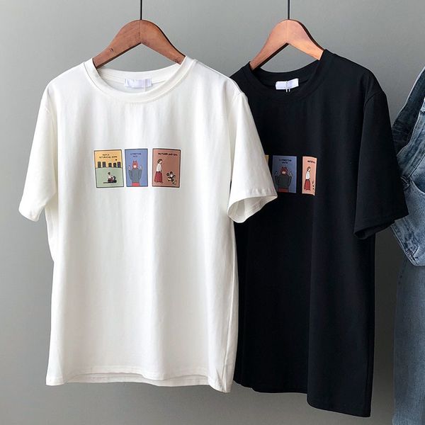 women's t-shirt 95% cotton short sleeve woman t-shirts cartoon print o neck loose women summer casual white h3ou
women's t-shirt 95% cotton short sleeve woman t-shirts cartoon print o neck loose women summer casual white h3ou