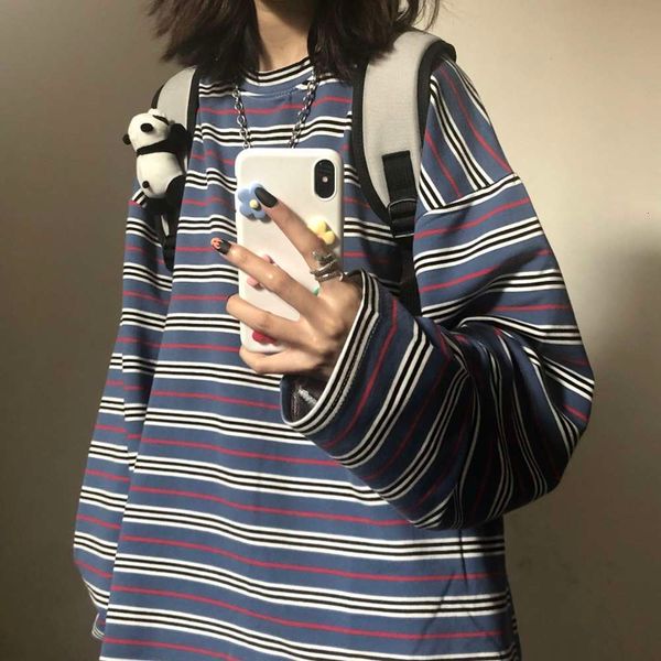 women's sweaters hoodies net red ins super fire stripe t-shirt autumn long sleeve base coat korean version chaoyuansufeng students', White;black
women's sweaters hoodies net red ins super fire stripe t-shirt autumn long sleeve base coat korean version chaoyuansufeng students', White;black