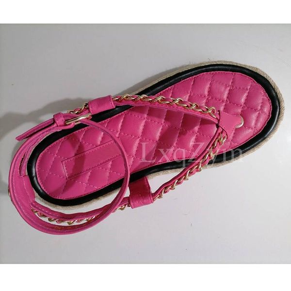sandals designer brand ladies rope braided chain genuine leather candy color summer shoes ankle straps flip flops, Black
sandals designer brand ladies rope braided chain genuine leather candy color summer shoes ankle straps flip flops, Black
