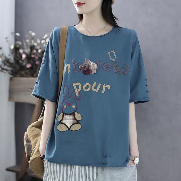dress f je women's t-shirts big summer casual loose hole print the neck-neck cotton shirt nice d37, Black;gray
dress f je women's t-shirts big summer casual loose hole print the neck-neck cotton shirt nice d37, Black;gray