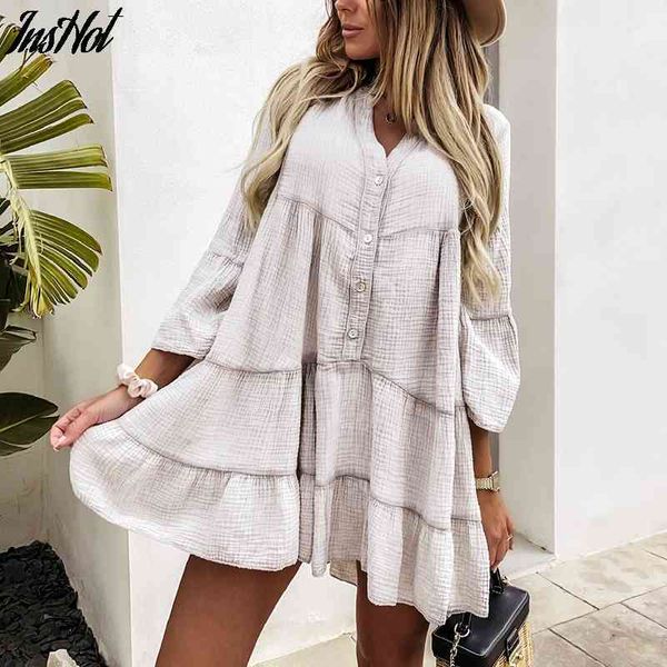 vintage women solid linen long sleeve v-neck dress summer ruffles beach bohemian mini dress vestidos 210514, Black;gray
vintage women solid linen long sleeve v-neck dress summer ruffles beach bohemian mini dress vestidos 210514, Black;gray