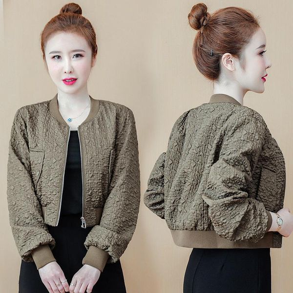 women's jackets 2021 spring and autumn short coat women high waist thin jacket temperament versatile female tide, Black;brown
women's jackets 2021 spring and autumn short coat women high waist thin jacket temperament versatile female tide, Black;brown