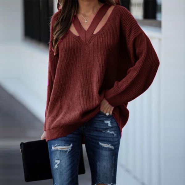 women's sweaters 2021 autumn winter fashion casual hollow out solid color v-neck long sleeve loose knitwear pullovers plus size, White;black
women's sweaters 2021 autumn winter fashion casual hollow out solid color v-neck long sleeve loose knitwear pullovers plus size, White;black