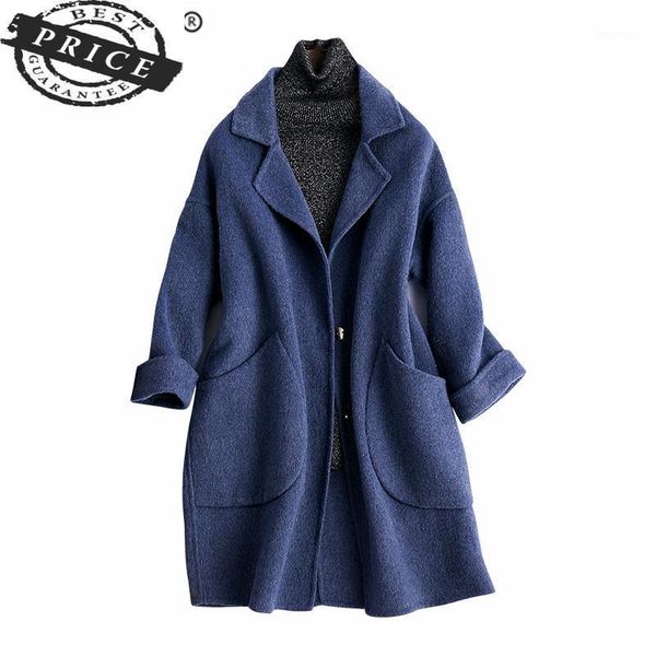 women's wool & blends coat female winter fashion women clothes 2021 elegant woolen long jacket casual cashmere casaco feminino a00055, Black
women's wool & blends coat female winter fashion women clothes 2021 elegant woolen long jacket casual cashmere casaco feminino a00055, Black