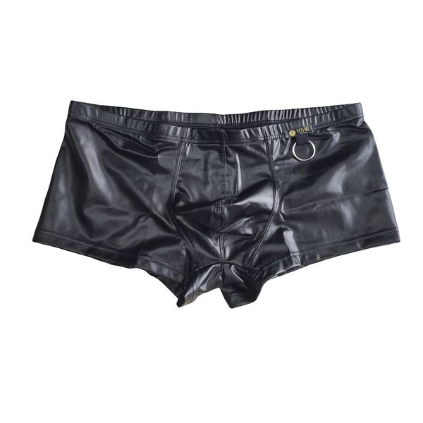 men faux leather cock ring boxer u convex pouch shiny boxers pu underwear sheathy male stage gay wear plus size f10, Black;white
men faux leather cock ring boxer u convex pouch shiny boxers pu underwear sheathy male stage gay wear plus size f10, Black;white