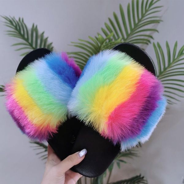 women home slippers ladies long plush mixed colors shoes furry soft winter indoor flat platform bottom female 2021, Black
women home slippers ladies long plush mixed colors shoes furry soft winter indoor flat platform bottom female 2021, Black