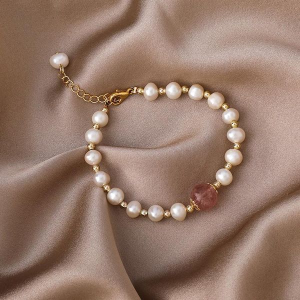 link, chain han edition style baroque pearls hand strung female bracelet strawberry french crystal, Black
link, chain han edition style baroque pearls hand strung female bracelet strawberry french crystal, Black