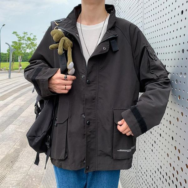 men's jackets 2021 autumn solid color men jacket zipper harajuku ropa hombre clothing oversized casual hip hop man coat, Black;brown
men's jackets 2021 autumn solid color men jacket zipper harajuku ropa hombre clothing oversized casual hip hop man coat, Black;brown