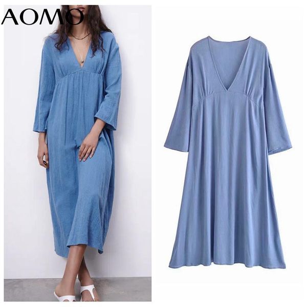 casual dresses aomo 2021 autumn fashion women blue linen dress long sleeve v neck ladies maxi 3h747a, Black;gray
casual dresses aomo 2021 autumn fashion women blue linen dress long sleeve v neck ladies maxi 3h747a, Black;gray
