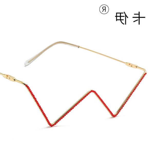 personalized metal inlaid diamond glasses no lens female trendy half street p v-shaped decorative frame male, Silver
personalized metal inlaid diamond glasses no lens female trendy half street p v-shaped decorative frame male, Silver