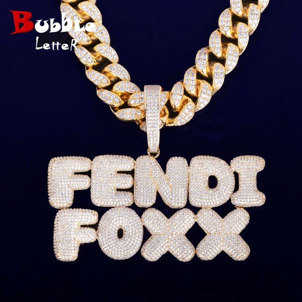 with 20mm cuban chain custom name bubble letters chain pendants necklaces mens zircon hip hop jewelry for gift, Silver
with 20mm cuban chain custom name bubble letters chain pendants necklaces mens zircon hip hop jewelry for gift, Silver