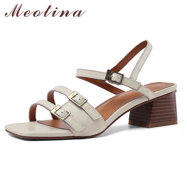 meotina women shoes narrow band natural genuine leather sandals square toe ladies shoes buckle thick high heel sandals summer 210608, Black
meotina women shoes narrow band natural genuine leather sandals square toe ladies shoes buckle thick high heel sandals summer 210608, Black