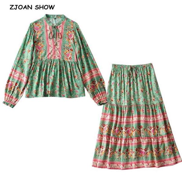 boho lacing up collar floral print pullover shirt women elastic waist maxi long skirt pink holiday 2 pieces set 210429, White
boho lacing up collar floral print pullover shirt women elastic waist maxi long skirt pink holiday 2 pieces set 210429, White