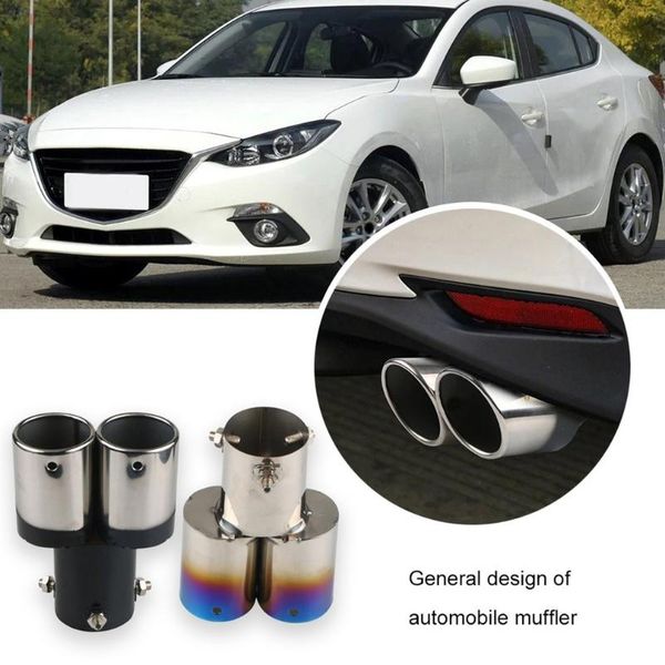manifold & parts dual outlet car exhaust tip stainless steel rolled edge auto muffler universal oblique crimping
manifold & parts dual outlet car exhaust tip stainless steel rolled edge auto muffler universal oblique crimping