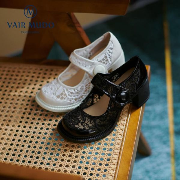 dress shoes vair mudo women pumps highthick heels round toe mary janes white black lace casual spring/autumn d88l
dress shoes vair mudo women pumps highthick heels round toe mary janes white black lace casual spring/autumn d88l