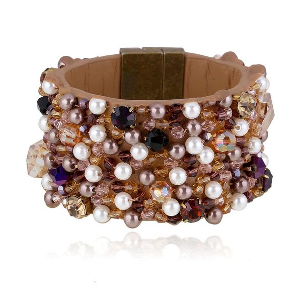 link, chain hahatoto handmade inlaid crystals on leather bracelet magnet statement beaded stands bracelets for girls, Black
link, chain hahatoto handmade inlaid crystals on leather bracelet magnet statement beaded stands bracelets for girls, Black