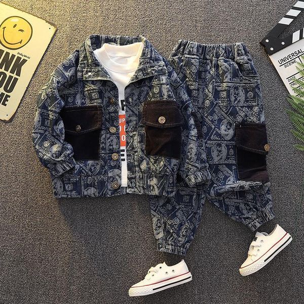 clothing sets boys and girls suit spring autumn childrens clothes fashion denim baby handsome two-piece suit(coat+pant), White
clothing sets boys and girls suit spring autumn childrens clothes fashion denim baby handsome two-piece suit(coat+pant), White
