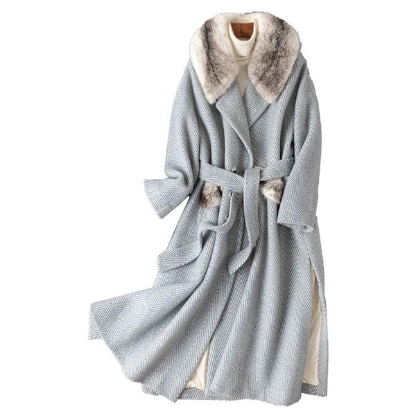 women's fur & faux real coat autumn winter jacket women clothes korean vintage mink collar alpaca 10% lambswool 85% wool zt1263, Black
women's fur & faux real coat autumn winter jacket women clothes korean vintage mink collar alpaca 10% lambswool 85% wool zt1263, Black