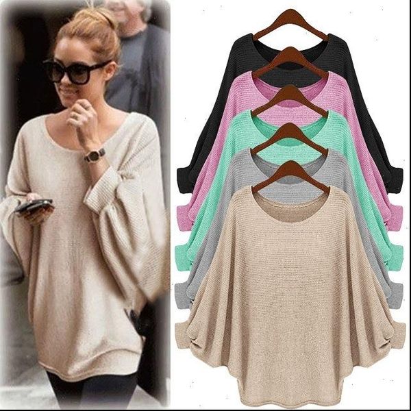 candy color oversized batwing women sweater knitted pullover loose clothing, White;black
candy color oversized batwing women sweater knitted pullover loose clothing, White;black