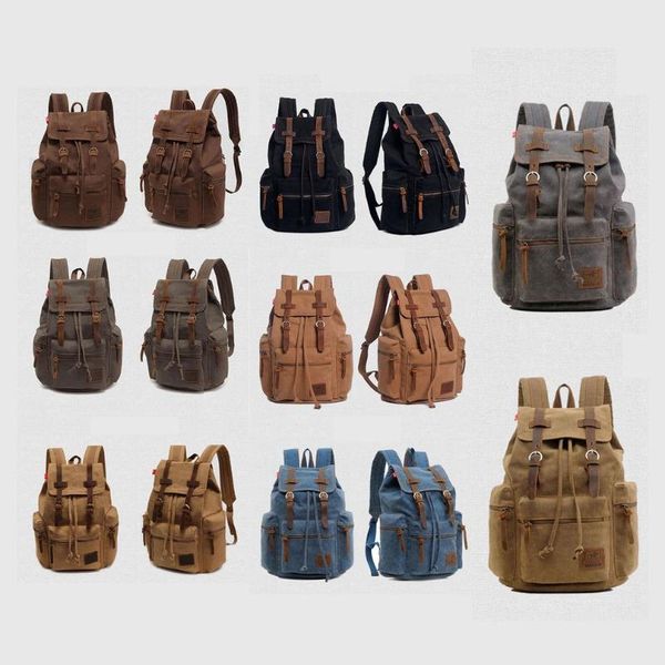 vintage fashionable solid color men women travel canvas backpack rucksack camping laphiking school book bag outdoor bags
vintage fashionable solid color men women travel canvas backpack rucksack camping laphiking school book bag outdoor bags