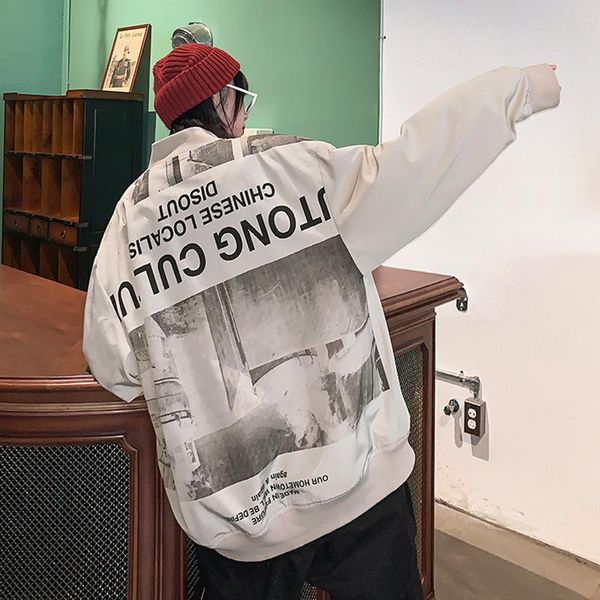 hip hop handsome jacket men's tide brand plus size autumn hong kong style baseball uniform casual loose wild jackets, Black;brown
hip hop handsome jacket men's tide brand plus size autumn hong kong style baseball uniform casual loose wild jackets, Black;brown