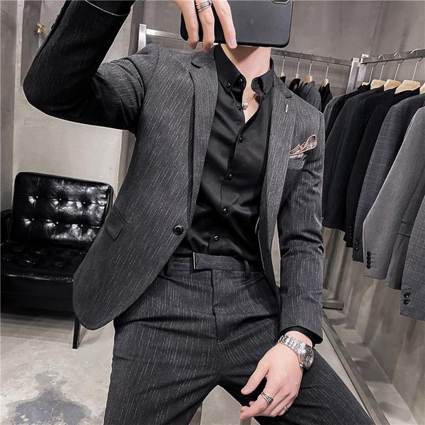 men's suits & blazers plus size 7xl 6xl 5xl-s dotted stripes suit men clothing business formal wear casual jacket+pant slim fit wedding, White;black 
men's suits & blazers plus size 7xl 6xl 5xl-s dotted stripes suit men clothing business formal wear casual jacket+pant slim fit wedding, White;black