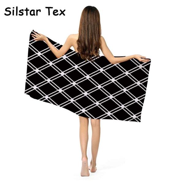 towel silstar tex black and white geometric printed bath towels large soft microfiber fast drying beach for home textiles
towel silstar tex black and white geometric printed bath towels large soft microfiber fast drying beach for home textiles