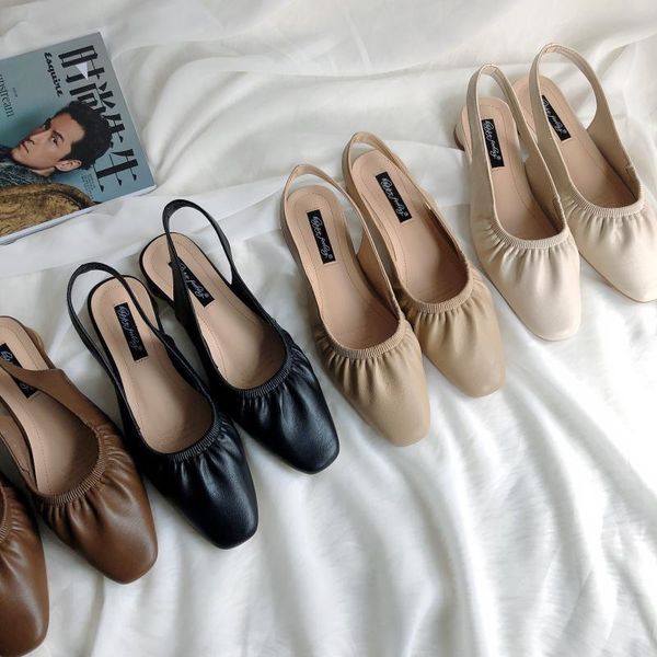 dress shoes square sandals shallow elastic folds retro women high heels heel for wedding, Black
dress shoes square sandals shallow elastic folds retro women high heels heel for wedding, Black