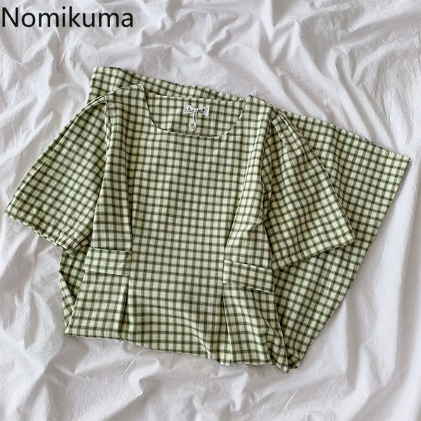nomikuma robe femme korean fashion plaid dress women slim waist short sleeve a line dresses casual sweet arrival vestidos 210514, Black;gray
nomikuma robe femme korean fashion plaid dress women slim waist short sleeve a line dresses casual sweet arrival vestidos 210514, Black;gray