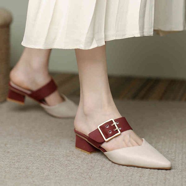 2022 women's sandals kitten heel rivet mixed color ponited toe ladies pumps comfortable belt buckle fashion comfy female shoes, Black
2022 women's sandals kitten heel rivet mixed color ponited toe ladies pumps comfortable belt buckle fashion comfy female shoes, Black