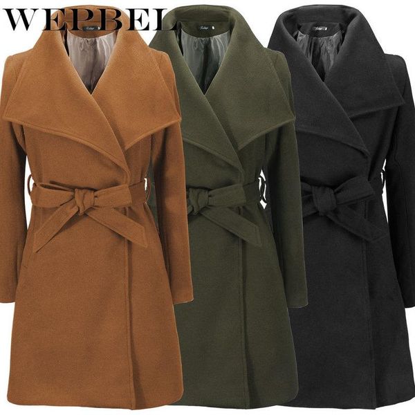 women's wool & blends wepbel womens vintage woolen coat slim trench coats lady turn down peacoat winter jackets outerwear plus size 5xl, Black
women's wool & blends wepbel womens vintage woolen coat slim trench coats lady turn down peacoat winter jackets outerwear plus size 5xl, Black