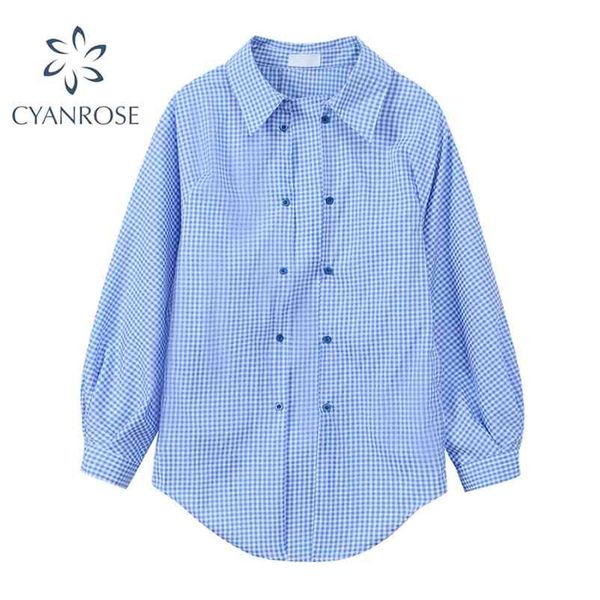 plaid shirt lantern long sleeve hem irregular double breasted chic blouses women elegant polo collar korean ins blusas 210430, White
plaid shirt lantern long sleeve hem irregular double breasted chic blouses women elegant polo collar korean ins blusas 210430, White