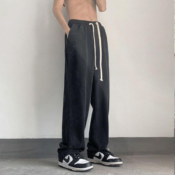 men's pants high street trend leisure spring and autumn 2021 loose straight tube, hanging feeling, versatile, Black
men's pants high street trend leisure spring and autumn 2021 loose straight tube, hanging feeling, versatile, Black