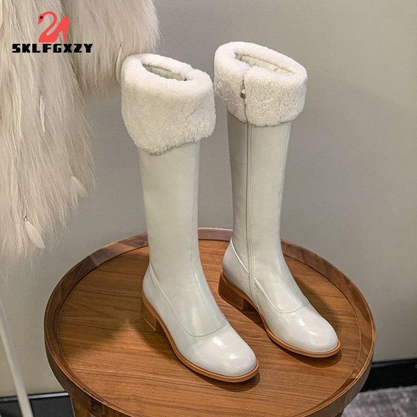 boots winter listing women snow 100% wool european super warm shoes natural genuine leather fur knee-high, Black
boots winter listing women snow 100% wool european super warm shoes natural genuine leather fur knee-high, Black