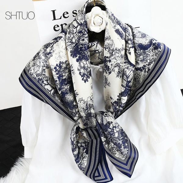 100% real silk square scarves 90*90cm blue and white porcelain kerchief wraps for ladies beautiful printed bandana gift mom, Blue;gray
100% real silk square scarves 90*90cm blue and white porcelain kerchief wraps for ladies beautiful printed bandana gift mom, Blue;gray