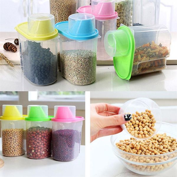 storage bottles & jars dried cereal flour pasta dispenser rice container sealed box 1.9l
storage bottles & jars dried cereal flour pasta dispenser rice container sealed box 1.9l