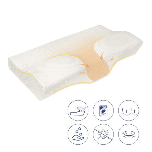 pillow slow rebound memory foam cervical contoured orthopedic back support ergonomic
pillow slow rebound memory foam cervical contoured orthopedic back support ergonomic