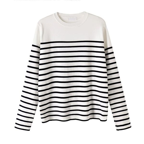 women's sweaters lauri laki fashion stripe sweater women oversize white black casual pullover autumn winter 2021
women's sweaters lauri laki fashion stripe sweater women oversize white black casual pullover autumn winter 2021