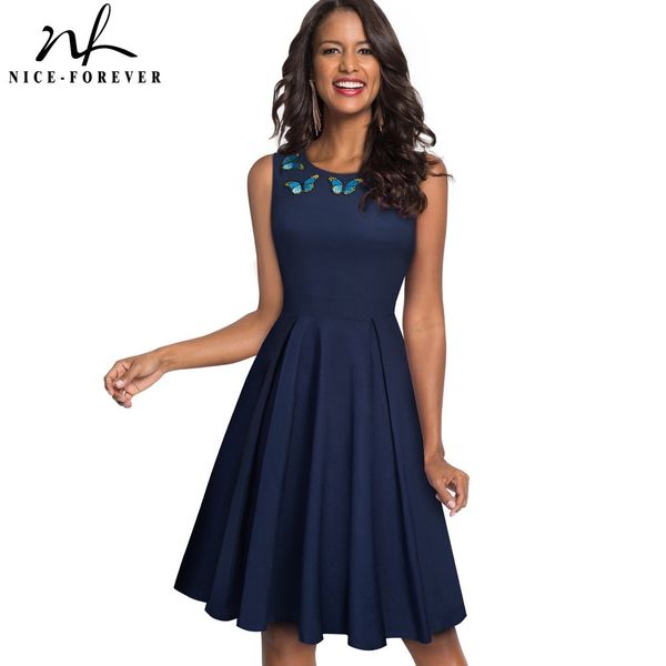 nice-forever elegant embroidery butterfly sleeveless vestidos pure color a-line business party women flare dress a089 210419, White
nice-forever elegant embroidery butterfly sleeveless vestidos pure color a-line business party women flare dress a089 210419, White
