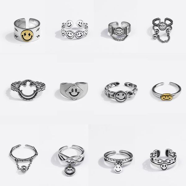 designer rings fashion jewelry anillos creativity vintage smiley set punk hip hop simplicity style mood bague femme gift, Golden;silver
designer rings fashion jewelry anillos creativity vintage smiley set punk hip hop simplicity style mood bague femme gift, Golden;silver