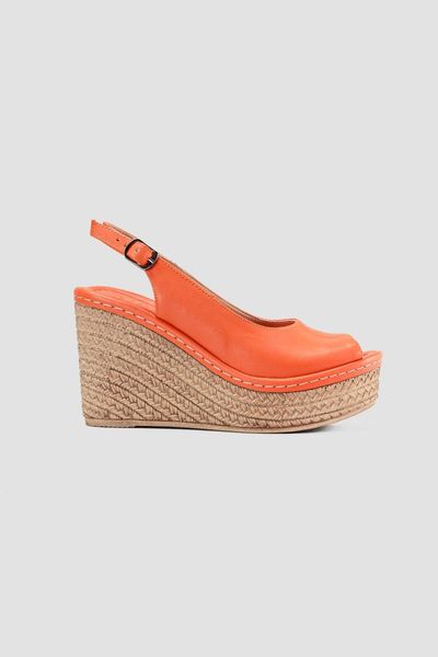 sandals women's orange mesh base detailed, Black