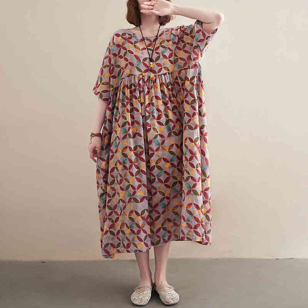 johnature print vintage loose plus size summer dresses casual o-neck half sleeve mori girl ankle-length women dresses 210521, Black;gray
johnature print vintage loose plus size summer dresses casual o-neck half sleeve mori girl ankle-length women dresses 210521, Black;gray