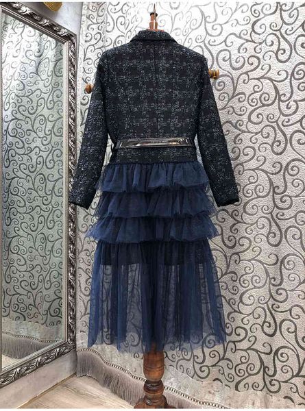 dresses latest fashion autumn winter women notched collar cascading ruffle mesh belt deco long sleeve wool blazer, Black;gray
dresses latest fashion autumn winter women notched collar cascading ruffle mesh belt deco long sleeve wool blazer, Black;gray